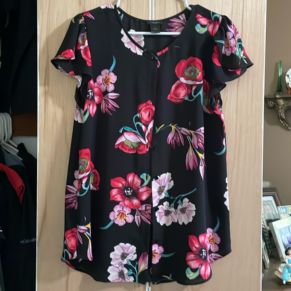 Ann Taylor Blouse Size Medium Floral